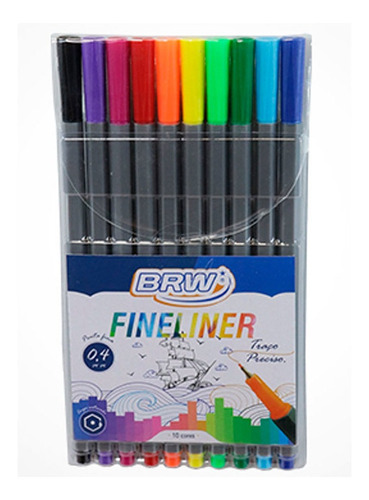 Canetinha Fine Liner 0.4mm C/10 Brw