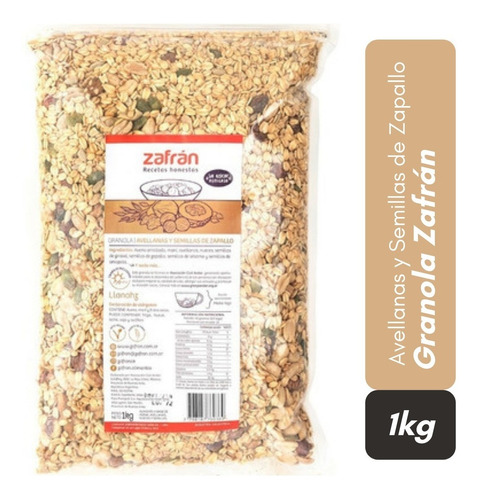 Granola Zafran Avellanas, Semillas De Zapallo 1kg Sin Azucar