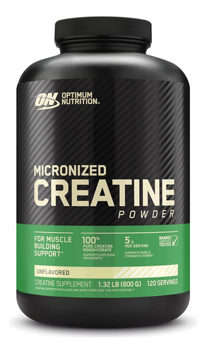 Suplemento en polvo Optimum Nutrition  Powder Micronized Creatine creatina monohidratada en bote de 300mL 120 un