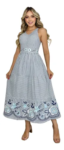 Vestido listrado no mercado livre 2025