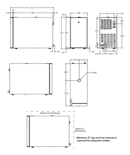 Mini Refrigerador Bunn 2 Gls. 127 Volts (Usado)