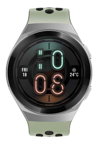 Huawei Watch GT 2e 1.39" caja 46mm de  metal y plástico  stainless steel, malla  mint green de  tpu HCT-B19