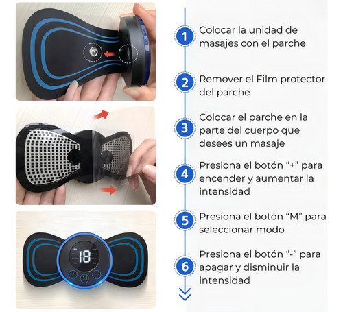 Electro Estimulador Cervical Cuello Muscular Masajes Mini Tecno Dalas