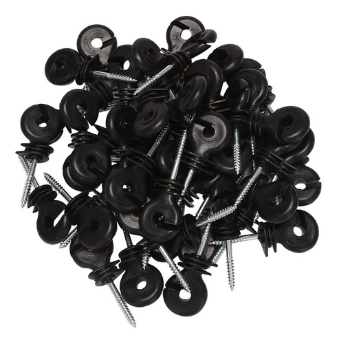 50pcs Valla Eléctrica Offset Anillo Aislador Cercado Tornill