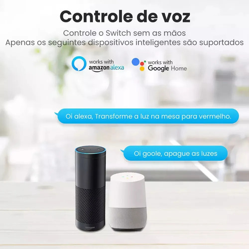 Para 5 Mini Switches Wi-fi Inteligentes Para
