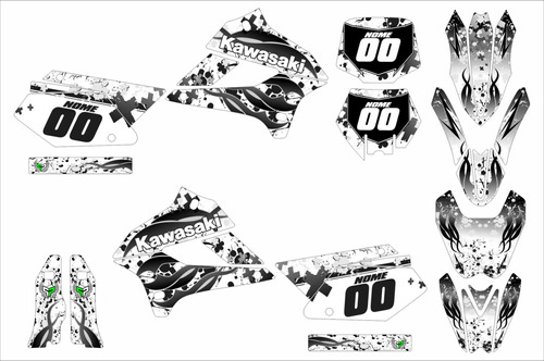 Kit Adesivo Moto Cross Trilha  Kawasaki Klx 250 2009 A 2018