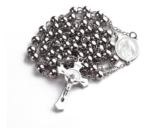 Hellowin Collar De Rosario Católico Con Colgante De Cruz De
