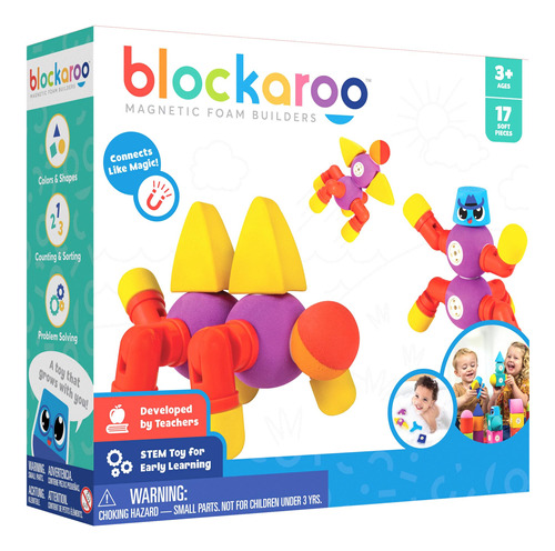 Blockaroo Bloques De Construccion De Espuma Magnetica, Jugue