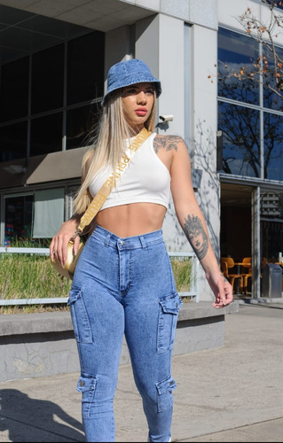 Jean Mujer Jogger Cargo Babucha Elastizado Calce Perfecto