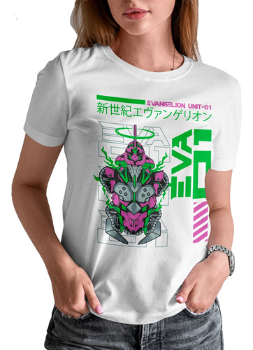 Blusa / Playera Anime Evangelion Eva-01 Para Mujer N#21