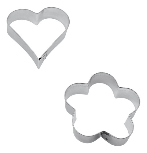 Pack 12 Pzs Cortador Galletas Reposteria Postres Cocina Casa Color Gris
