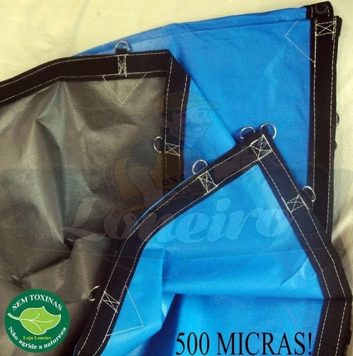 Super Lona 500 Micras 10x5 M Argolas Plástica Impermeável