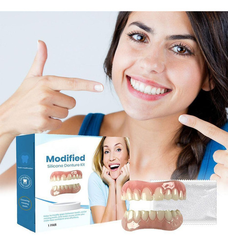 Juego De Dentaduras Postizas Reline De Silicona Para Dientes