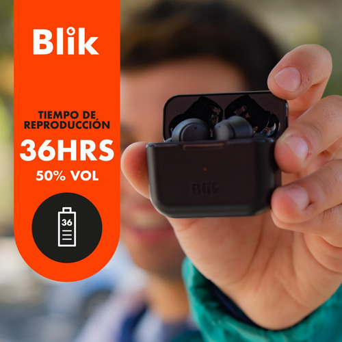 Audífonos Bluetooth Blik Air600, color negro