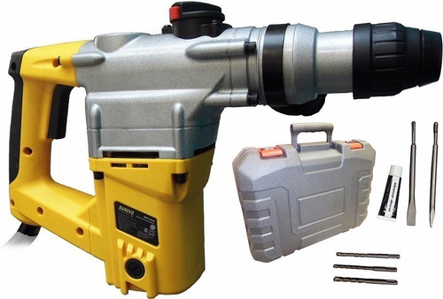 Imagen 3 de 10 de Rotomartillo Rotopercutor Taladro Demoledor Barovo 4.5j 1050w + Maletin + Mechas + Accesorios