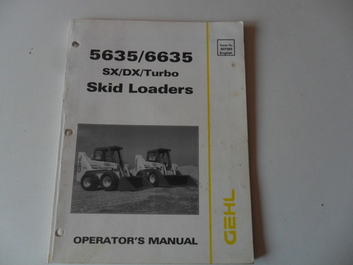 Gehl 5635 6635 Skid Loaders Tractor Cargador Manual Vial
