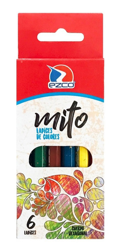 48 Caja Lapiz Color Ezco X 6 Lapices Color Cortos Pinturitas