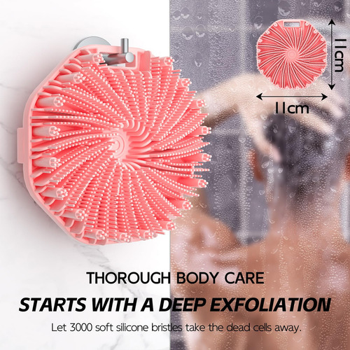Cepillo De Ducha De Silicona Exfoliante, Masajeador Suave Y
