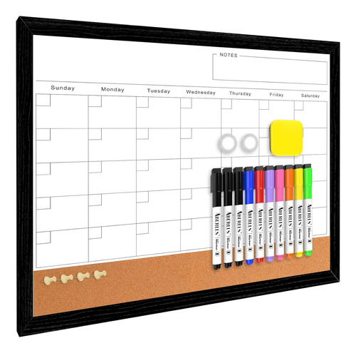 Calendario Mensual Borrado En Seco Pizarra Blanca 43 X 33 Cm