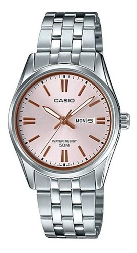 Reloj Casio Dama Ltp-1335d Colores Surtidos/relojesymas Color de la correa Plateado Color del fondo Rosa