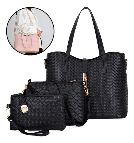 Juego De Bolsos Para Mujer De 3 Piezas, Bolso De Mano Modern