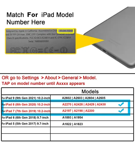 Pantalla Lcd De 10.2 Pulgadas De Repuesto Para iPad 10.2 7/8