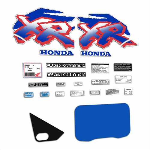 Calcos Honda Xr 600 R 1993 Tanque/cachas/advertencias Comple