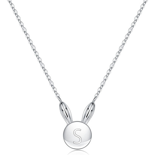 Ursilver S925 Plata De Ley Pascua Regalos Conejo Collares, S