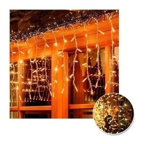 Cortina Led 3m X 45 Cm 100 Led Cálida Luces Navidad