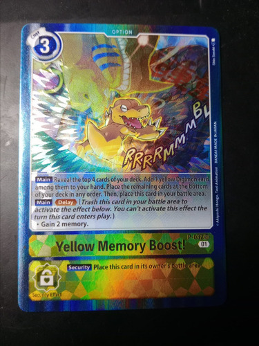 Yellow Memory Boost! - Digimon -carta Digimon Bandai Brilla