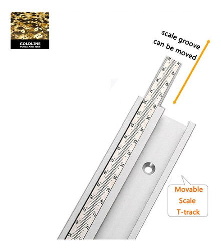 Goldline - T-track Em Alumínio - Trilho T - 60cm