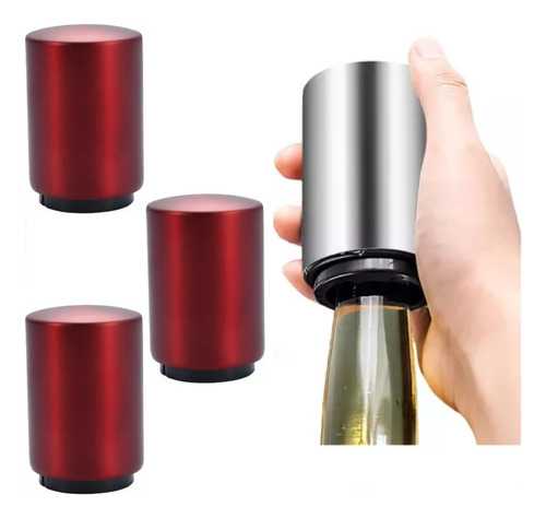 3 Piezas De Acero Inoxidable Magnético Push Beer Opener