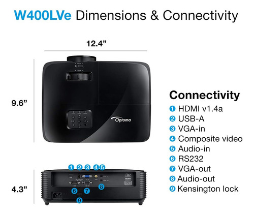 Proyector Profesional Optoma W400lve Wxga | 4000 Lumenes ...