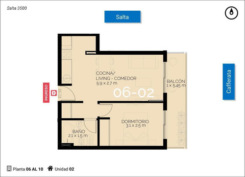 Imagen 2 de 12 de Salta 3500- Departamento De Un Dormitorio En Venta- Rosario.