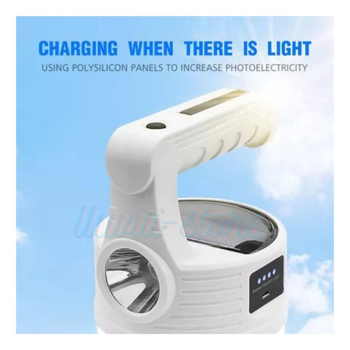 Lámpara Led Solar De Mano Para Acampar Multiusos