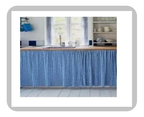 comprar Cortina Bajo Mesada Margaritas 080x1,50 Mt