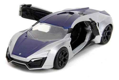 Lykan Hypersport Pink Slips 1:32 Jada Toys, color plateado, miniatura plateada