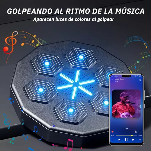 HYsmart Musical Boxing máquina de boxeo electrónica con funcionalidad bluetooth