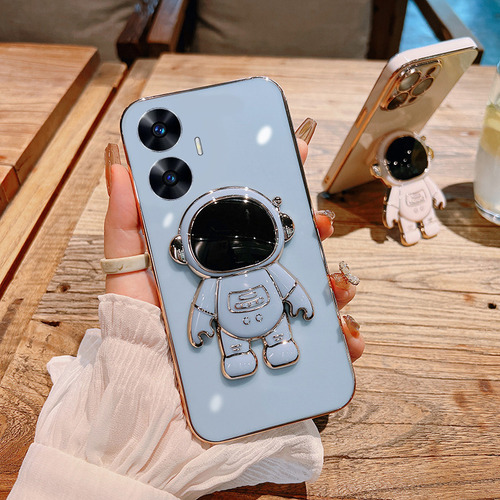 C Funda Para Realme C55 Galvanoplastia Silicona Astronautas