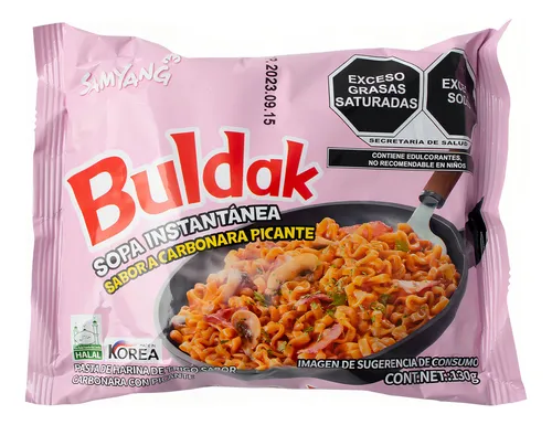 Ramen Buldak sabor carbonara picante Samyang 130 Grs