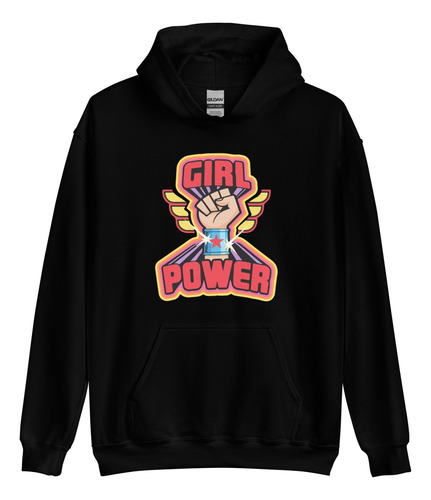 Sudadera Girl Power. Poder Feminista. Puño