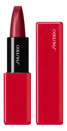 Labial En Barra Shiseido Technosatin Gel Lipstick Color 411 Scarlet Cluster - Rich Plum