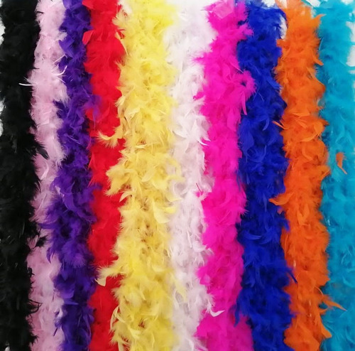 6 Estolas Boas De Plumas Mide 1.80 Metros Varios Colores