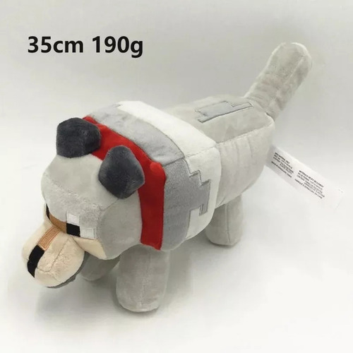 Mz Peluche De Lobo Juego De Minecraft Pixel 35cm