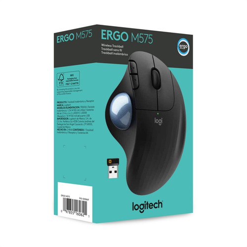 Mouse Trackball Inalámbrico Logitech Ergo M575 / Ergonómico