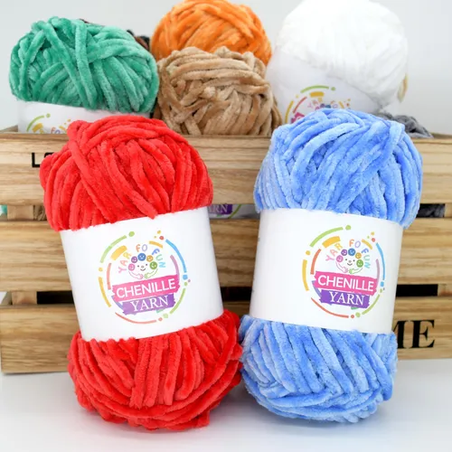 Yarfofun Rainbow Velvet Chenille De Yarfofun, Paquete De 12