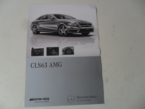 Folleto Mercedes Benz Cls63 Amg No Manual Antiguo Insignia