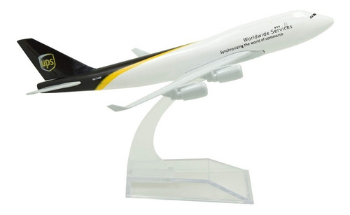 Avión Ups 747-400 Coleccionable Escala 1:400. (16 Cms.)
