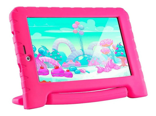Tablet Kid Pad Multilaser 3g Plus Rosa 16gb 7'' 1.3mp Nb292