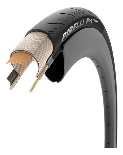 Llanta Bicicleta Pirelli P4 Sport 700x24 Plegable Color Negro